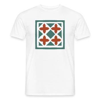 Andalusian Tiles 15 - Men's T-Shirt - white - Front - AI Model Male 178 dark (178cm)