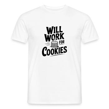Ça marchera pour les cookies - T-shirt homme - blanc - Devant - AI Model Male 178 dark (178cm)
