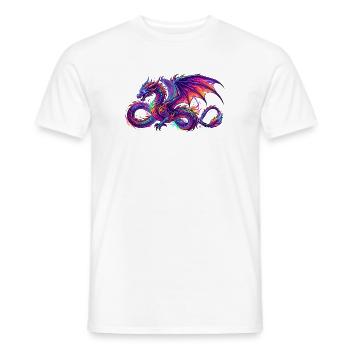 Dragon in color - Men's T-Shirt - white - Front - AI Model Male 178 dark (178cm)