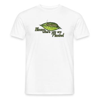 Blühe dort, wo du gepflanzt bist - Männer T-Shirt - Weiß - Vorne - AI Model Male 178 dark (178cm)