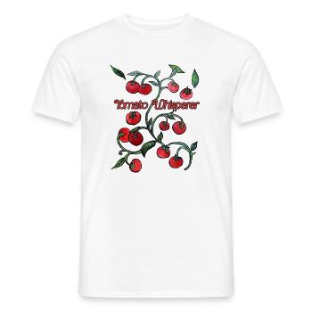 Tomato Whisperer - Men's T-Shirt - white - Front - AI Model Male 178 dark (178cm)