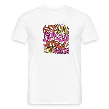 Psychedelic Soul Vibes - Men's T-Shirt - white - Front - AI Model Male 178 dark (178cm)