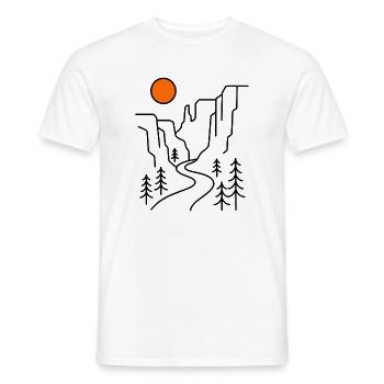 Cadeau pour randonnée en ligne des montagnes Canyon - T-shirt homme - blanc - Devant - AI Model Male 178 dark (178cm)