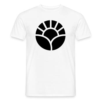 Motif du soleil et des plantes du jardinier - T-shirt homme - blanc - Devant - AI Model Male 178 dark (178cm)