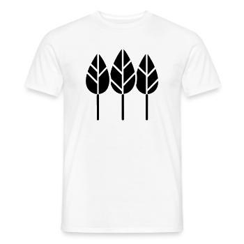 Motif horticole des trois arbres du jardinier - T-shirt homme - blanc - Devant - AI Model Male 178 dark (178cm)