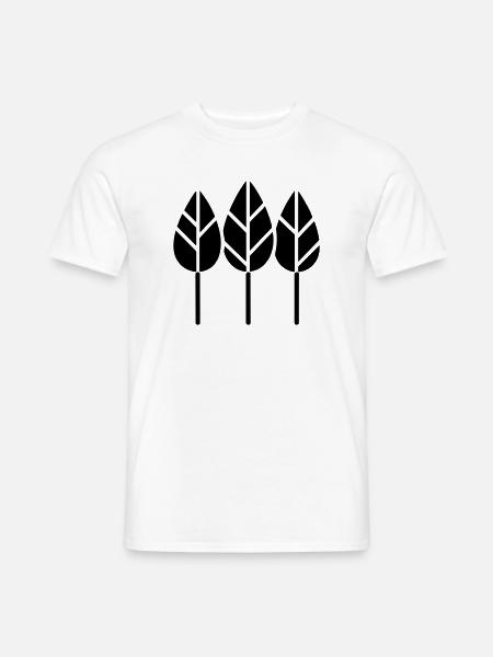 Gärtner drei Bäume Gartenbau Motiv - Männer T-Shirt - Weiß