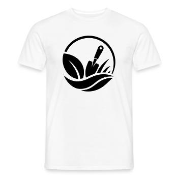 Gardener Shovel Plants Garden Motif - Men's T-Shirt - white - Front - AI Model Male 178 dark (178cm)