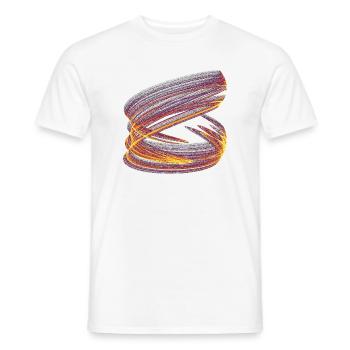 Vortex de Lumière du Chaos – Attracteur Étrange - T-shirt homme - blanc - Devant - AI Model Male 178 dark (178cm)