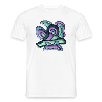 Farbwirbel Abstracte Wellen - Männer T-Shirt - Weiß - Vorne - AI Model Male 178 dark (178cm)