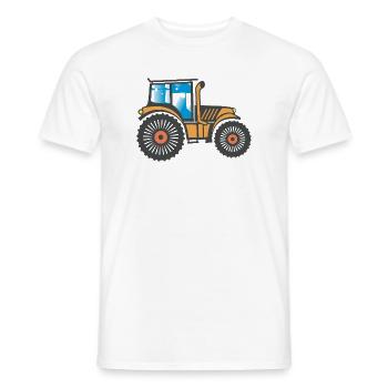 Conception agricole tracteur - T-shirt homme - blanc - Devant - AI Model Male 178 dark (178cm)
