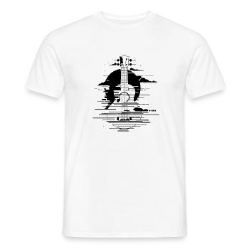Dessin de ukulélé - T-shirt homme - blanc - Devant - AI Model Male 178 dark (178cm)
