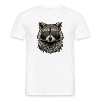 Cool raccoon - Men's T-Shirt - white - Front - AI Model Male 178 dark (178cm)