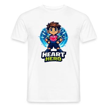 Héroïne ou héroïne de tous les cœurs - T-shirt homme - blanc - Devant - AI Model Male 178 dark (178cm)
