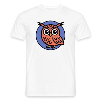Eulenfamilie - Männer T-Shirt - Weiß - Vorne - AI Model Male 178 dark (178cm)