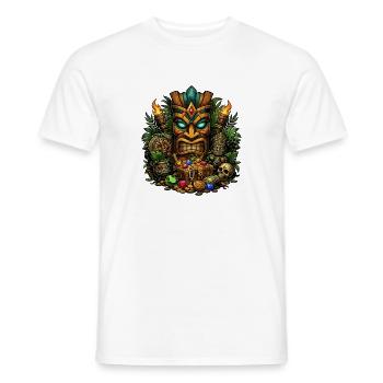 Tiki Schatzmaske mit Juwelen - Männer T-Shirt - Weiß - Vorne - AI Model Male 178 dark (178cm)