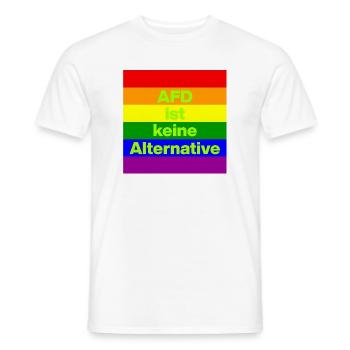 AFD IST KEINE ALTERNATIVE, NO NZS, NO AFD, GRÜN - Männer T-Shirt - Weiß - Vorne - AI Model Male 178 dark (178cm)