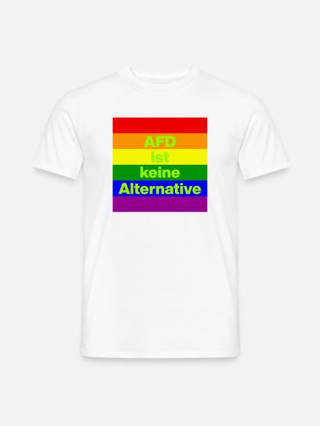 AFD IST KEINE ALTERNATIVE, NO NZS, NO AFD, GRÜN - Männer T-Shirt - Weiß