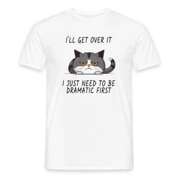 Drama Cat – Je vais passer à autre chose - T-shirt homme - blanc - Devant - AI Model Male 178 dark (178cm)
