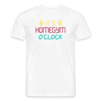 Fitness Fanatics Homegym O’Clock Calisthenics Gym - T-shirt homme - blanc - Devant - AI Model Male 178 dark (178cm)