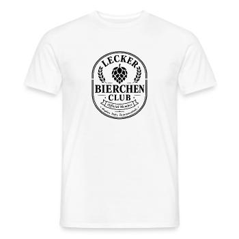  Backprint | Bierliebhaber BIER-BIERCHEN saufen - Männer T-Shirt - Weiß - Vorne - AI Model Male 178 dark (178cm)