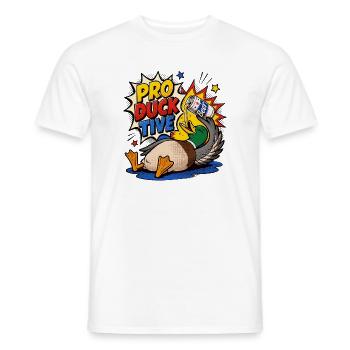 Canards, Bière Buvant, Amoureux de la Bière, Pro-canard-Atives - T-shirt homme - blanc - Devant - AI Model Male 178 dark (178cm)