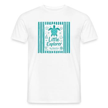 Kleiner Entdecker Schildkröte - Männer T-Shirt - Weiß - Vorne - AI Model Male 178 dark (178cm)