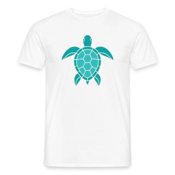 Turtle Pattern - Men's T-Shirt - white - Front - AI Model Male 178 dark (178cm)