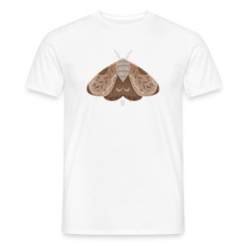 Erdige Motte mit botanischem Muster - Männer T-Shirt - Weiß - Vorne - AI Model Male 178 dark (178cm)