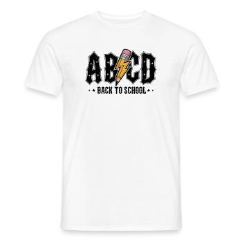 ABCD Back to School Graffiti - Men's T-Shirt - white - Front - AI Model Male 178 dark (178cm)