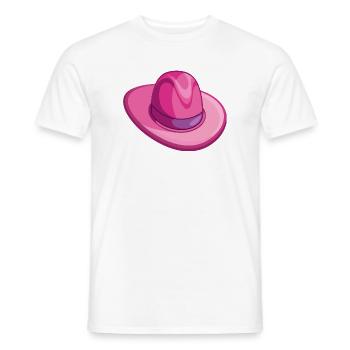 Pinker Cowboyhut - Männer T-Shirt - Weiß - Vorne - AI Model Male 178 dark (178cm)