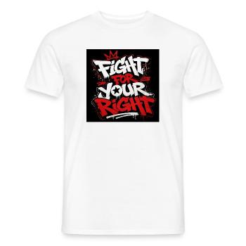 Paroles de graffiti urbain - T-shirt homme - blanc - Devant - AI Model Male 178 dark (178cm)