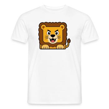 Lion - Men's T-Shirt - white - Front - AI Model Male 178 dark (178cm)