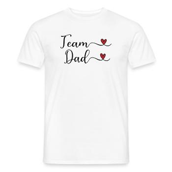 Team Dad Herz Typografie-Design - Männer T-Shirt - Weiß - Vorne - AI Model Male 178 dark (178cm)