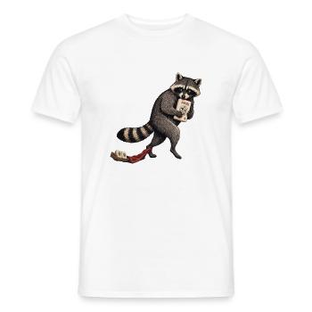 Mahjong Joker Heist Waschbär - Männer T-Shirt - Weiß - Vorne - AI Model Male 178 dark (178cm)