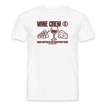 WineCrew - Männer T-Shirt - Weiß - Vorne - AI Model Male 178 dark (178cm)
