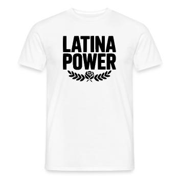 Latina Power - T-shirt homme - blanc - Devant - AI Model Male 178 dark (178cm)