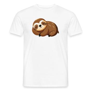 Sleeping sloth - Men's T-Shirt - white - Front - AI Model Male 178 dark (178cm)