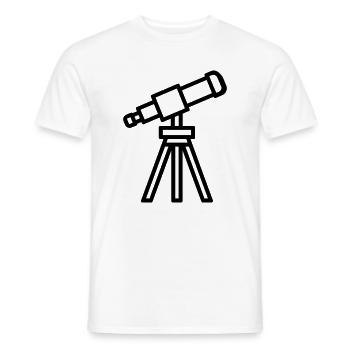 télescope - T-shirt homme - blanc - Devant - AI Model Male 178 dark (178cm)