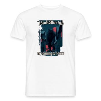 Yule Cat Fabelwesen ólakötturinn - Männer T-Shirt - Weiß - Vorne - AI Model Male 178 dark (178cm)