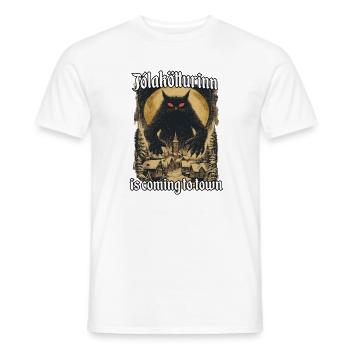 Jólakötturinn Wilde Nordische Weihnachtskatze - Männer T-Shirt - Weiß - Vorne - AI Model Male 178 dark (178cm)