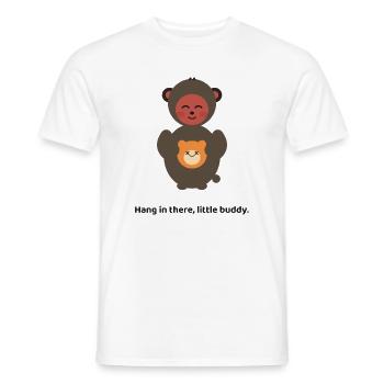 Süßes Punch the Monkey virales Meme-T-Shirt - Männer T-Shirt - Weiß - Vorne - AI Model Male 178 dark (178cm)
