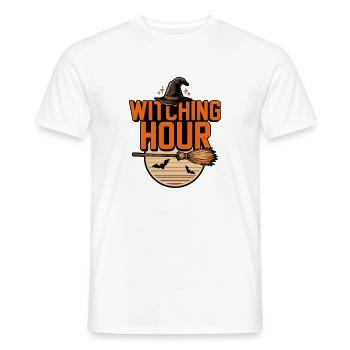 Witch Halloween – Witching Hour - Men's T-Shirt - white - Front - AI Model Male 178 dark (178cm)