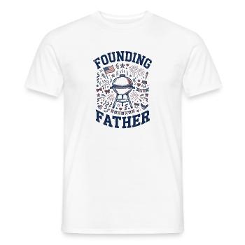 Barbecue amusant du 4 juillet des pères fondateurs - T-shirt homme - blanc - Devant - AI Model Male 178 dark (178cm)