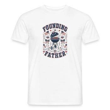 Lustige Grillparty der Gründerväter zum 4. Juli - Männer T-Shirt - Weiß - Vorne - AI Model Male 178 dark (178cm)