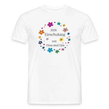 Einschulung 2026  - Männer T-Shirt - Weiß - Vorne - AI Model Male 178 dark (178cm)