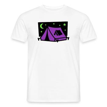 Festival Tent Night Logo - Men's T-Shirt - white - Front - AI Model Male 178 dark (178cm)