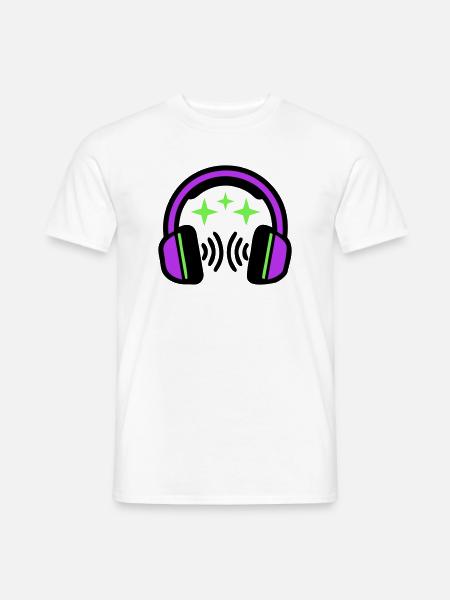 Headphones Stars Icon - Men's T-Shirt - white