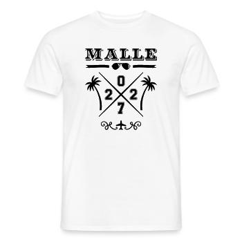 Malle 2027 - Männer T-Shirt - Weiß - Vorne - AI Model Male 178 dark (178cm)