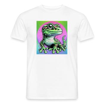 Gecko - Men's T-Shirt - white - Front - AI Model Male 178 dark (178cm)