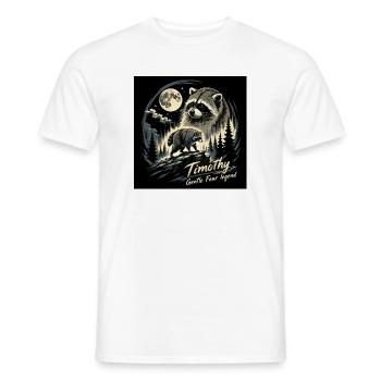 Jimothy Raccoon Funny Jimothy from Seattle - Men's T-Shirt - white - Front - AI Model Male 178 dark (178cm)